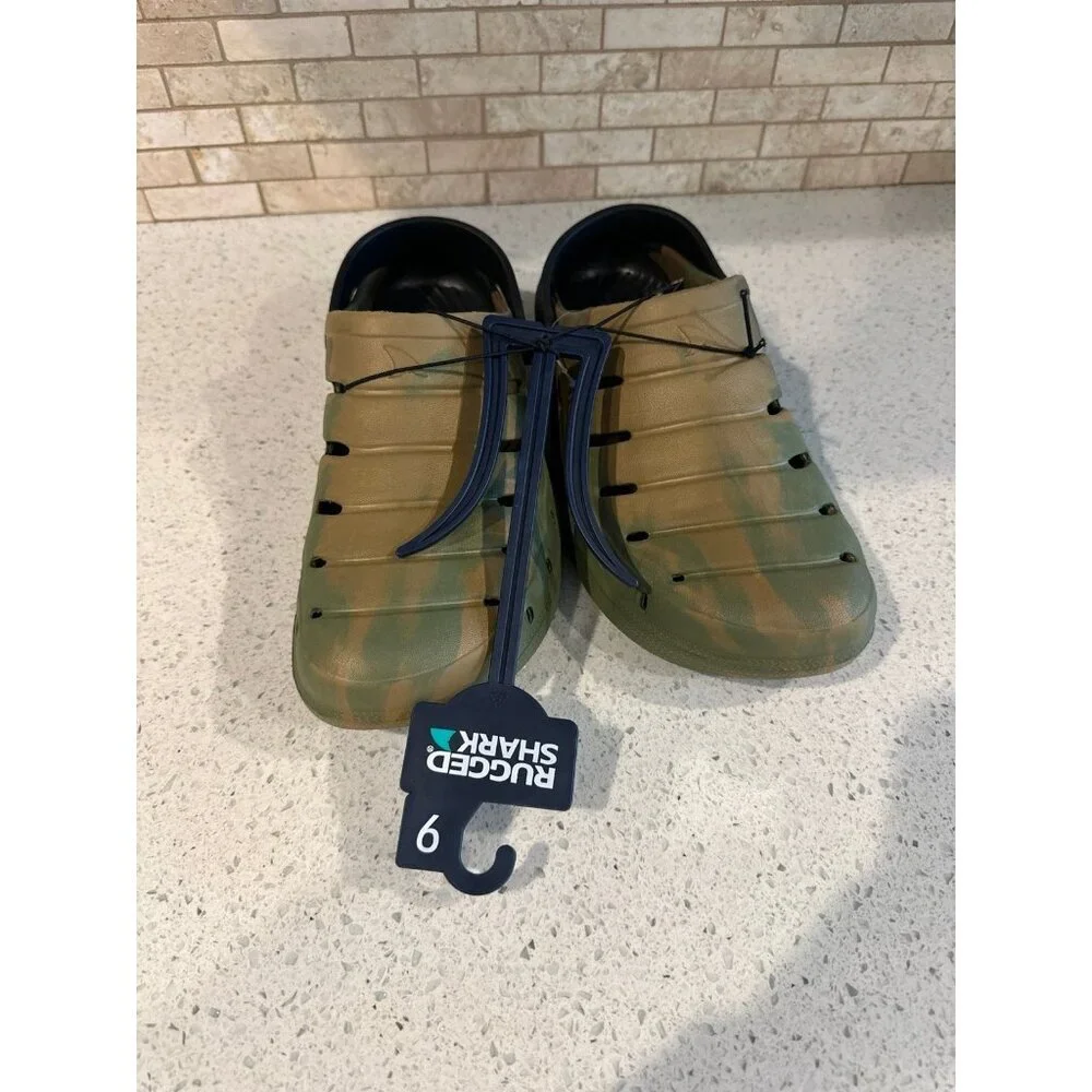 Nwt‎ Rugged Shark Men's Comfort Clog Sandals